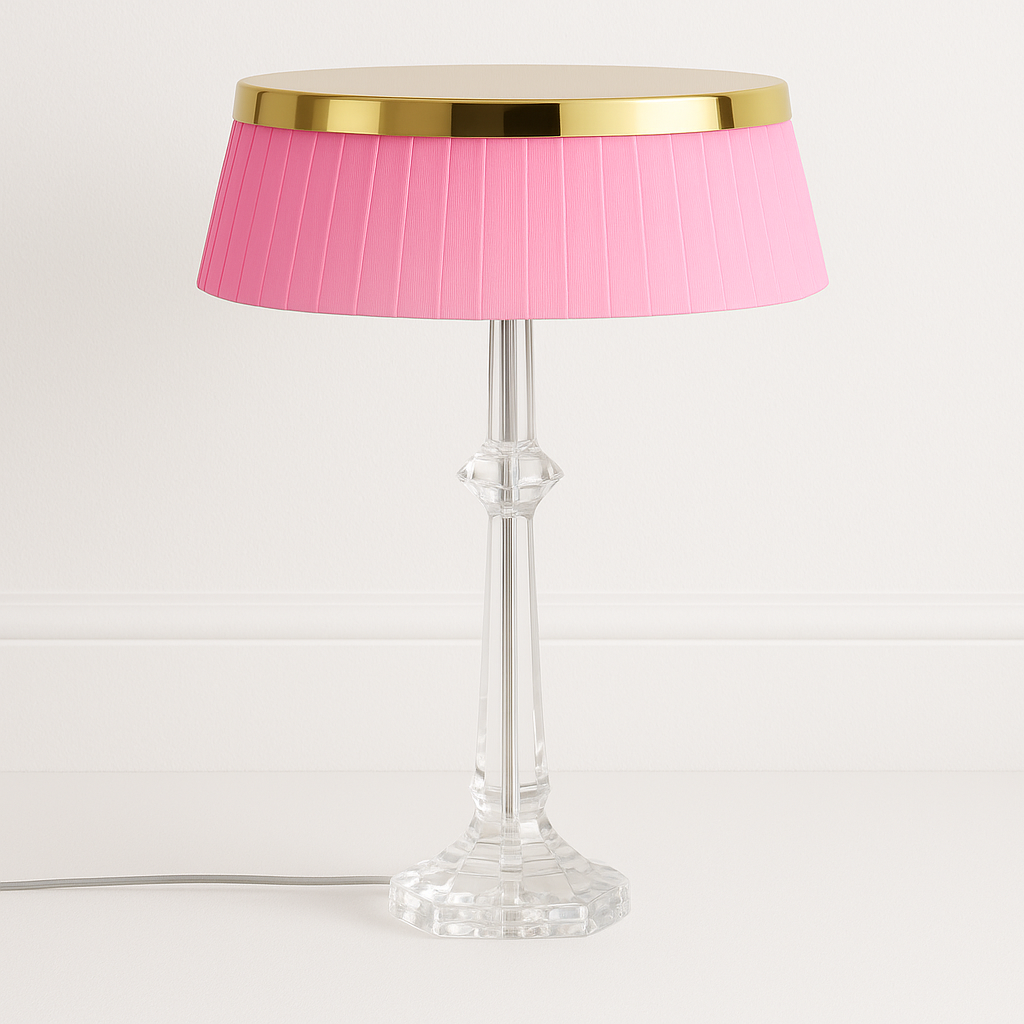 Luminária de Mesa Abajur Moderna Minimalista Metal Vidro Tecido Sina - ABAZZUR™
