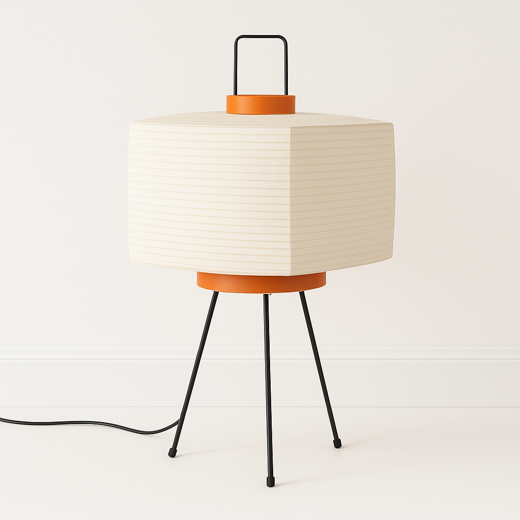 Luminária de Mesa Abajur Moderna Minimalista Papel Metal Hyde - ABAZZUR™