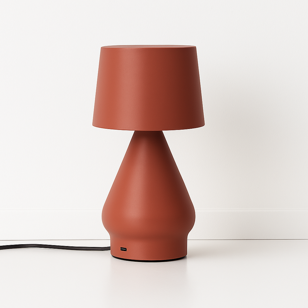 Luminária De Mesa Abajur Moderna Minimalista Recarregável Metal LED Romi - ABAZZUR™