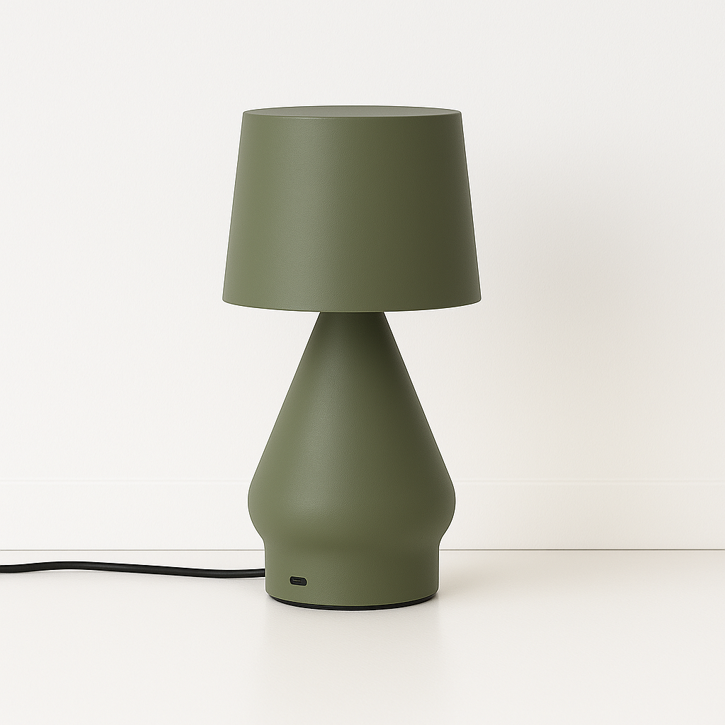 Luminária De Mesa Abajur Moderna Minimalista Recarregável Metal LED Romi - ABAZZUR™