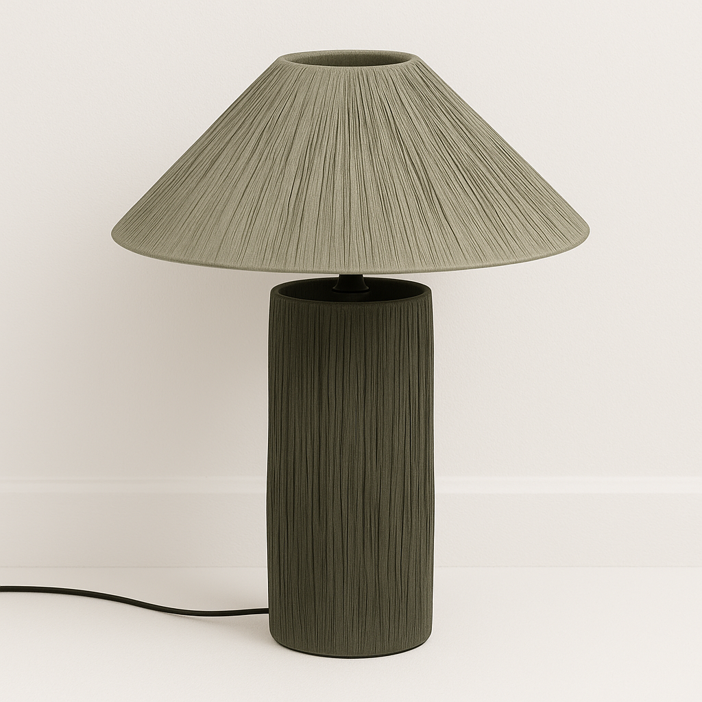 Luminária de Mesa Abajur Moderna Minimalista Rústica Palha Maree - ABAZZUR™