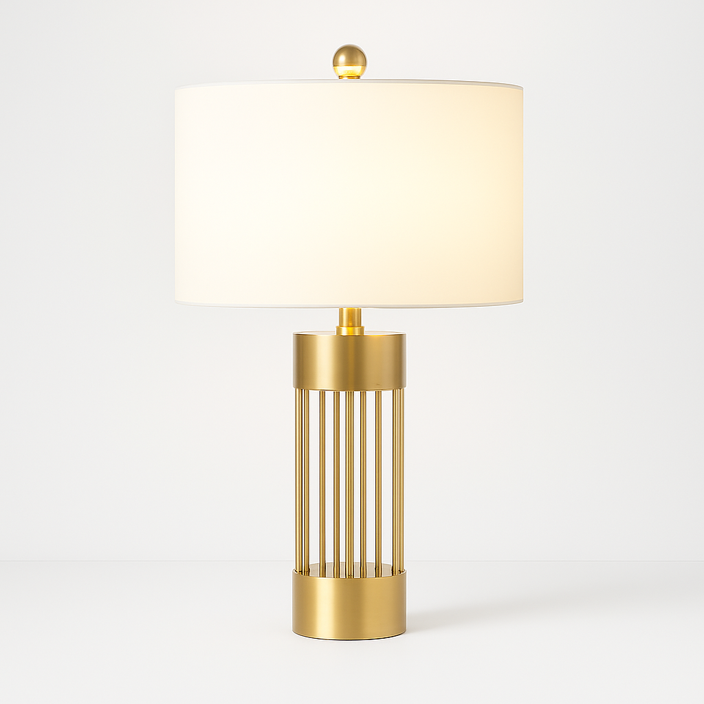 Luminária de Mesa Abajur Moderna Minimalista Tecido Metal Ino - ABAZZUR™