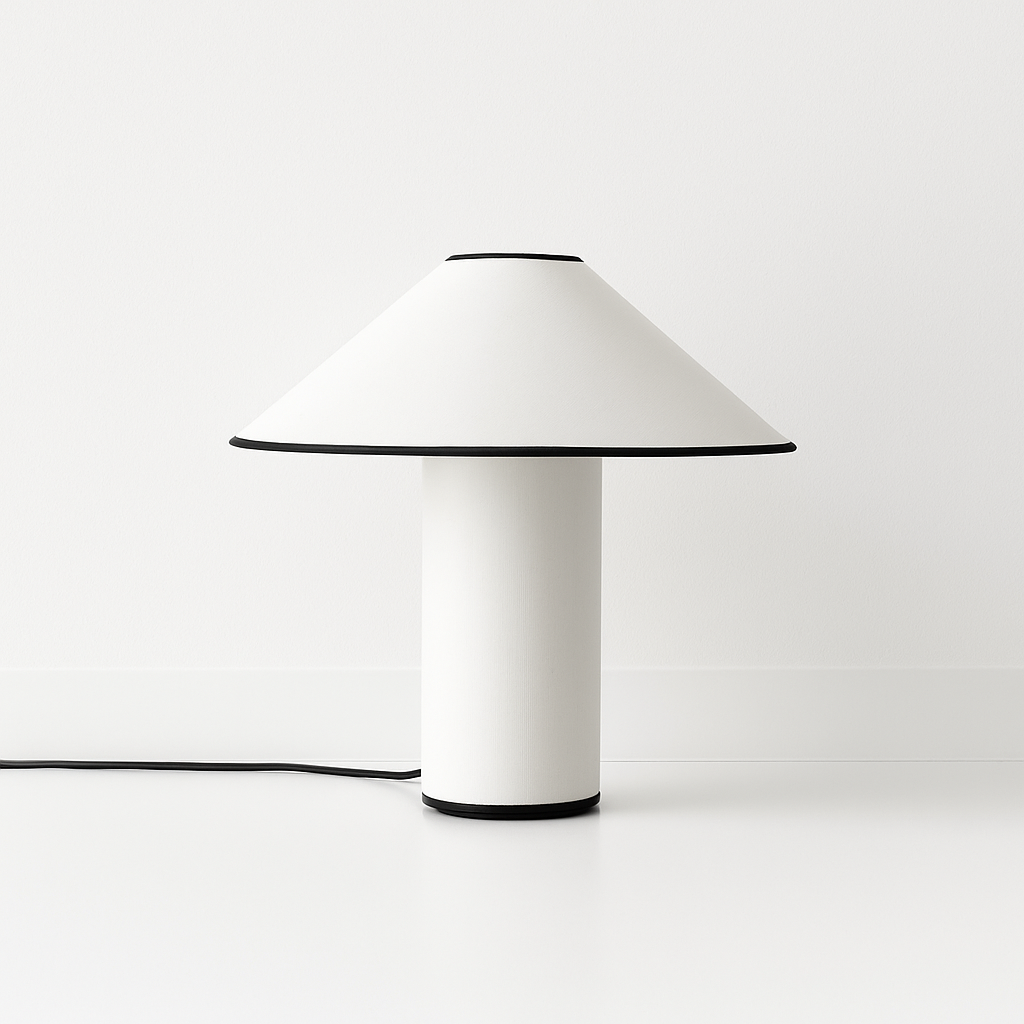 Luminária de Mesa Abajur Moderna Minimalista Tecido Metal Karl - ABAZZUR™