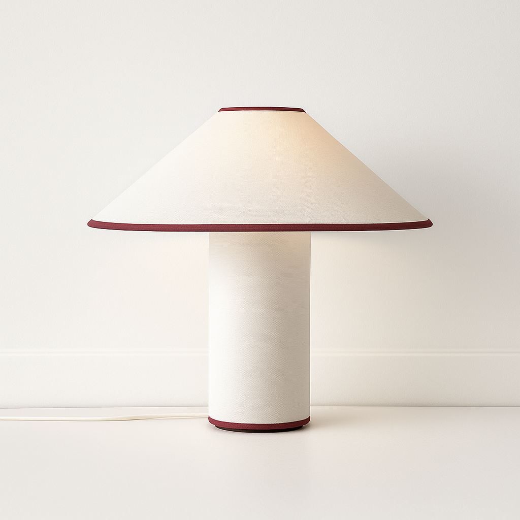 Luminária de Mesa Abajur Moderna Minimalista Tecido Metal Karl - ABAZZUR™