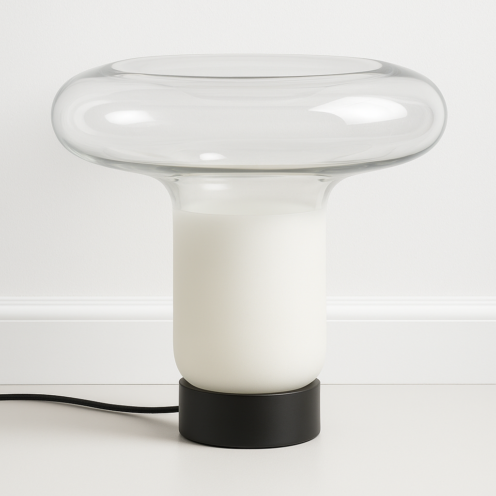 Luminária de Mesa Abajur Moderna Minimalista Vidro Cristallo Lux - ABAZZUR™