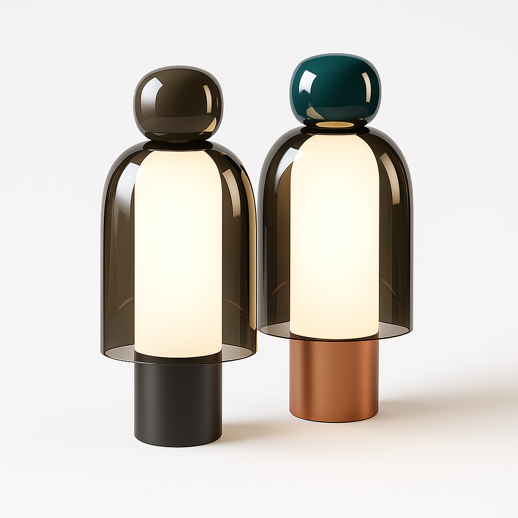 Luminária de Mesa Abajur Moderna Minimalista Vidro Skyla - ABAZZUR™