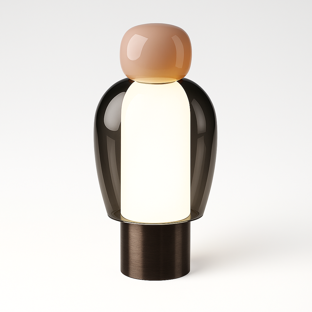 Luminária de Mesa Abajur Moderna Minimalista Vidro Skyla - ABAZZUR™