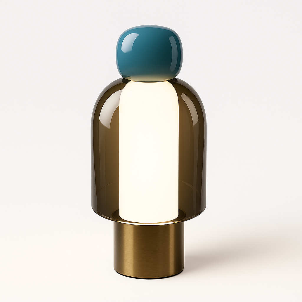 Luminária de Mesa Abajur Moderna Minimalista Vidro Skyla - ABAZZUR™