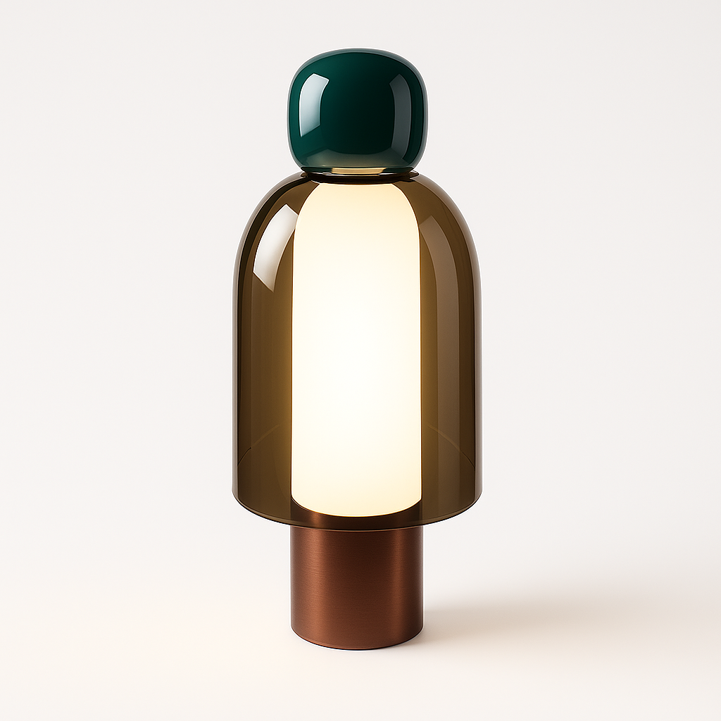 Luminária de Mesa Abajur Moderna Minimalista Vidro Skyla - ABAZZUR™