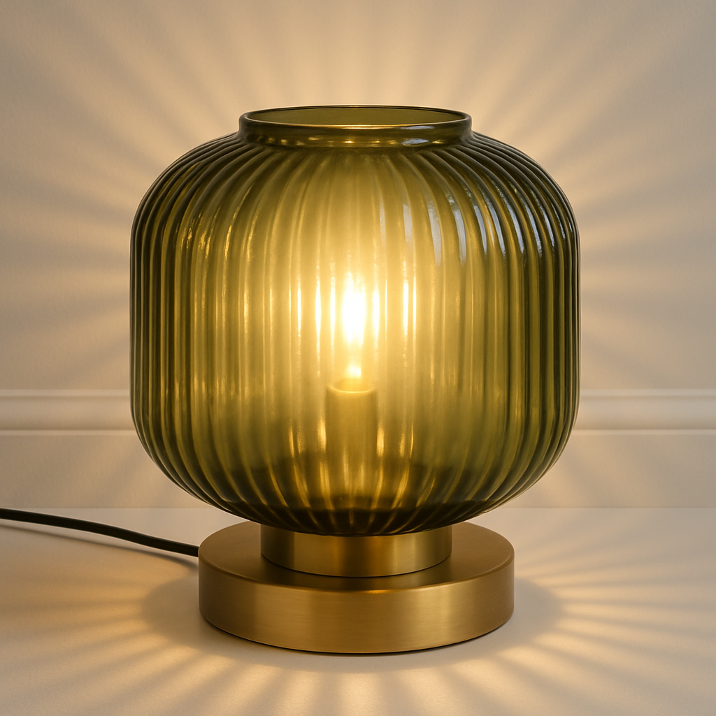 Luminária de Mesa Abajur Moderna Minimalista Vidro Soha - ABAZZUR™