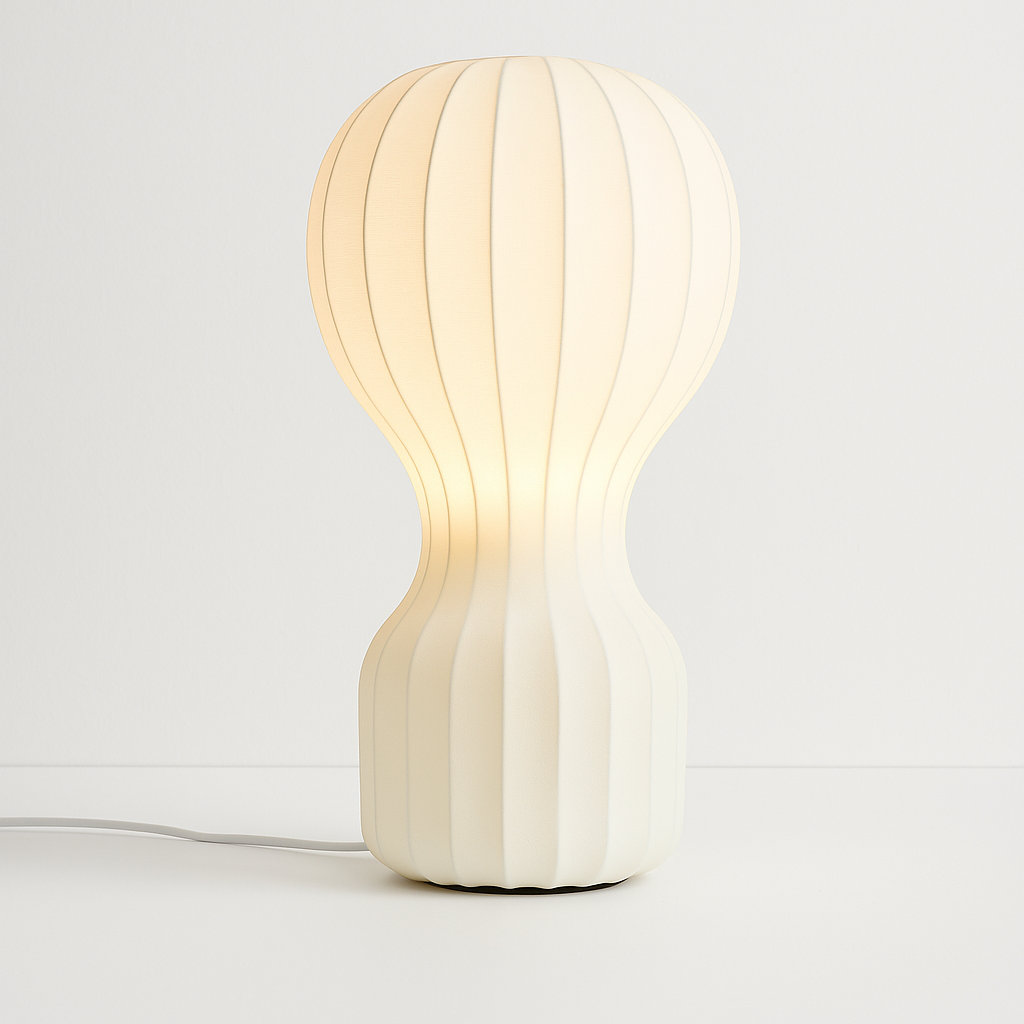 Luminária de Mesa Abajur Moderna Tecido Balloon Ilumi - ABAZZUR™