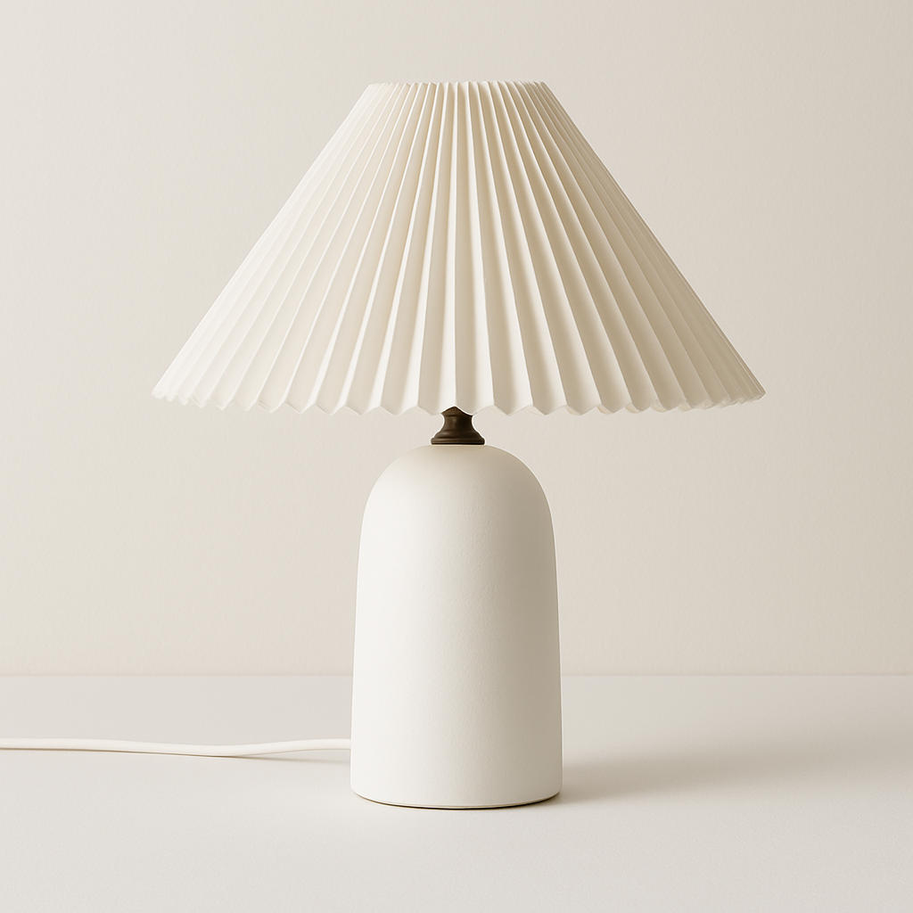 Luminária de Mesa Abajur Moderna Tecido Cerâmica Arcorada - ABAZZUR™