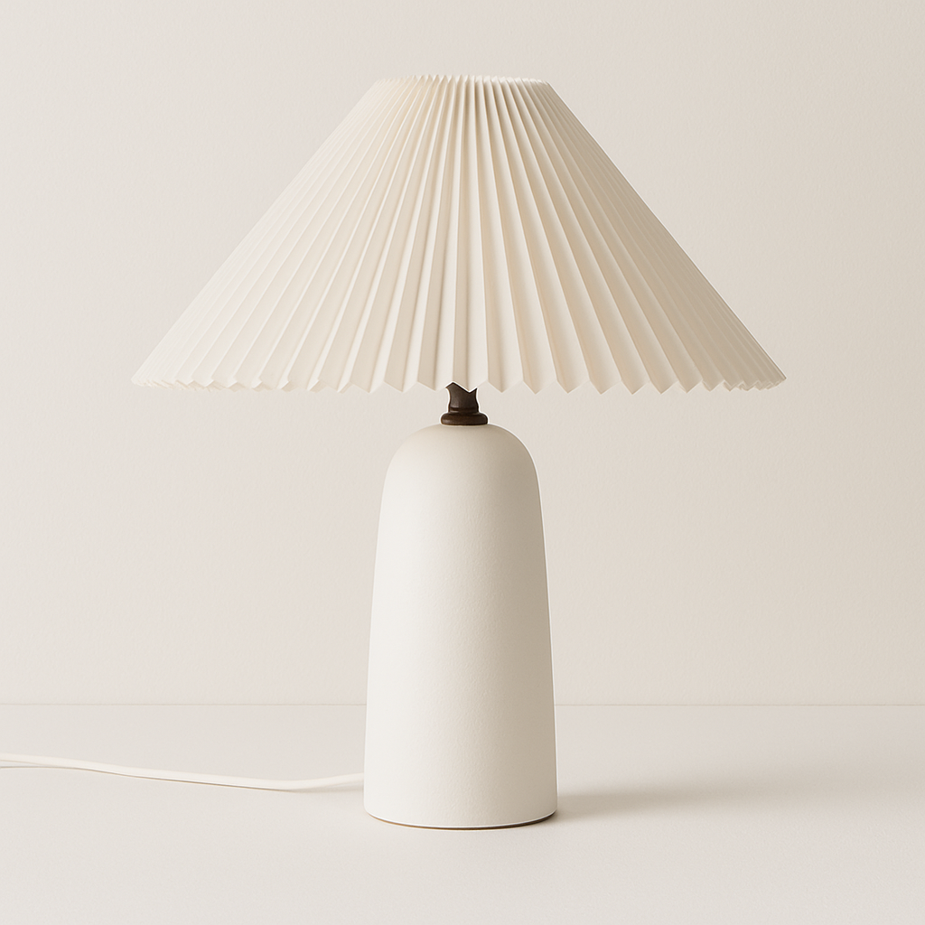 Luminária de Mesa Abajur Moderna Tecido Cerâmica Arcorada - ABAZZUR™
