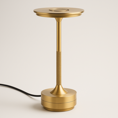 Luminária de Mesa Abajur Moderna Touch Dimerizável Metal LED Akari