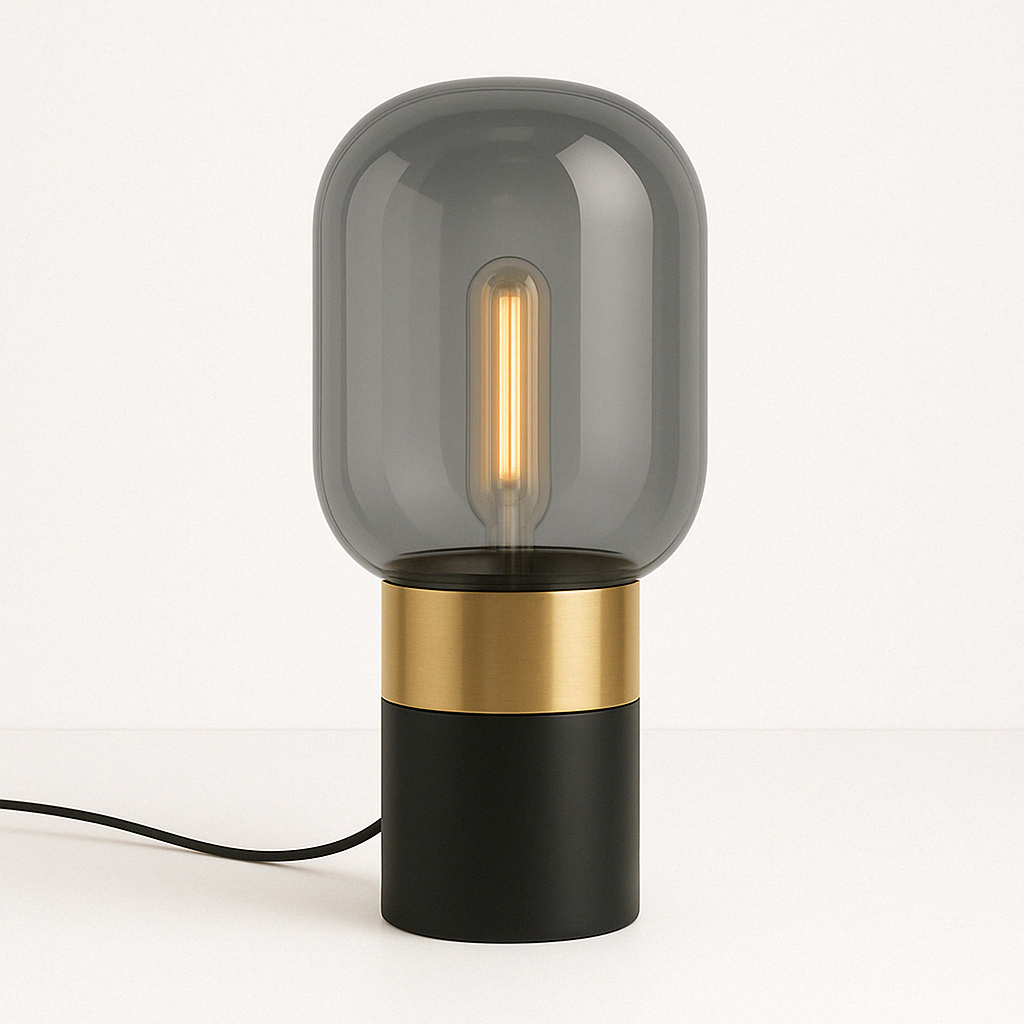 Luminária de Mesa Abajur Moderna Vidro Mármore Vonloh - ABAZZUR™