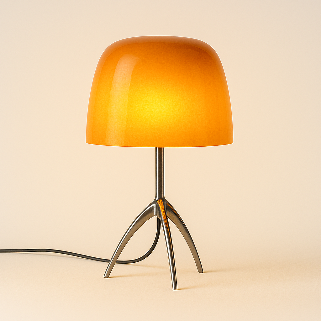 Luminária de Mesa Moderna Metal Vidro Vulpi - ABAZZUR™
