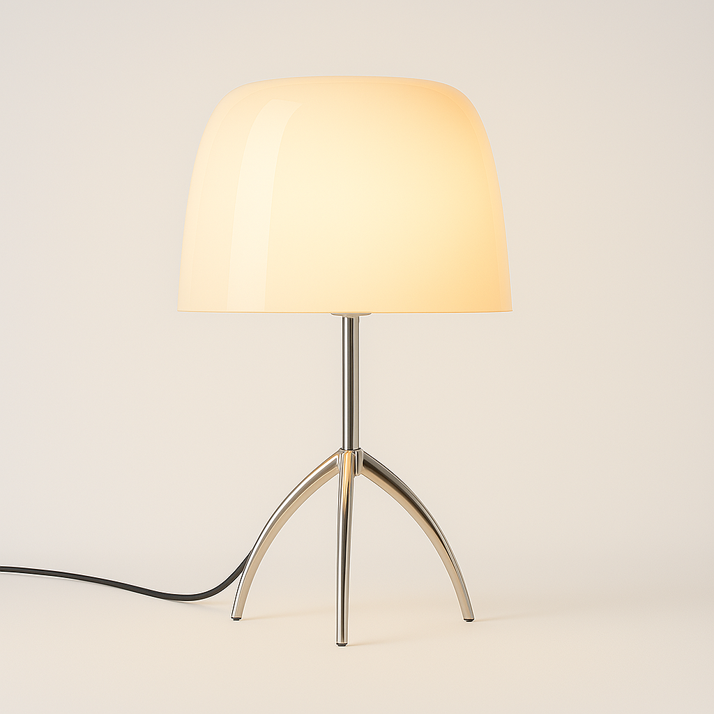 Luminária de Mesa Moderna Metal Vidro Vulpi - ABAZZUR™