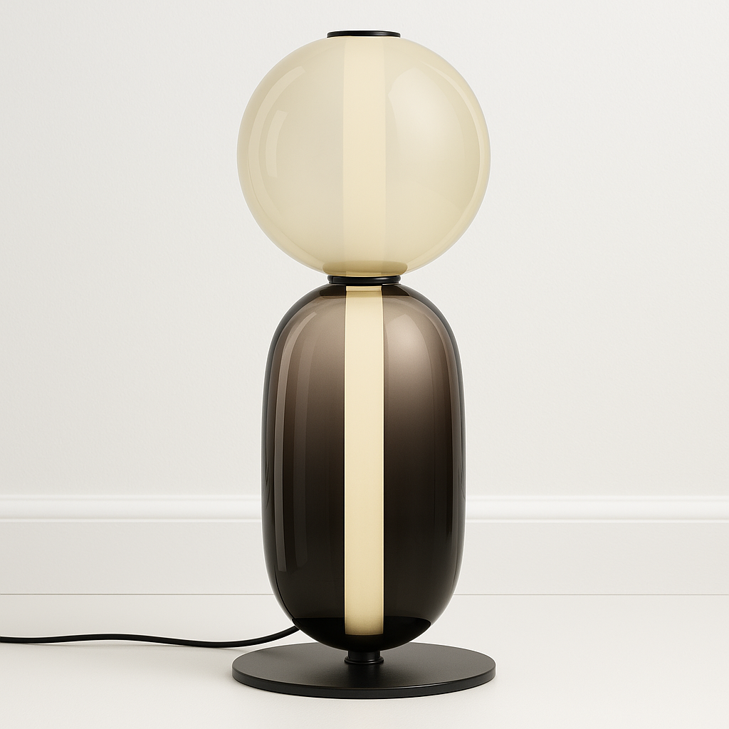 Luminária de Mesa Moderna Minimalista LED Vidro Erma - ABAZZUR™