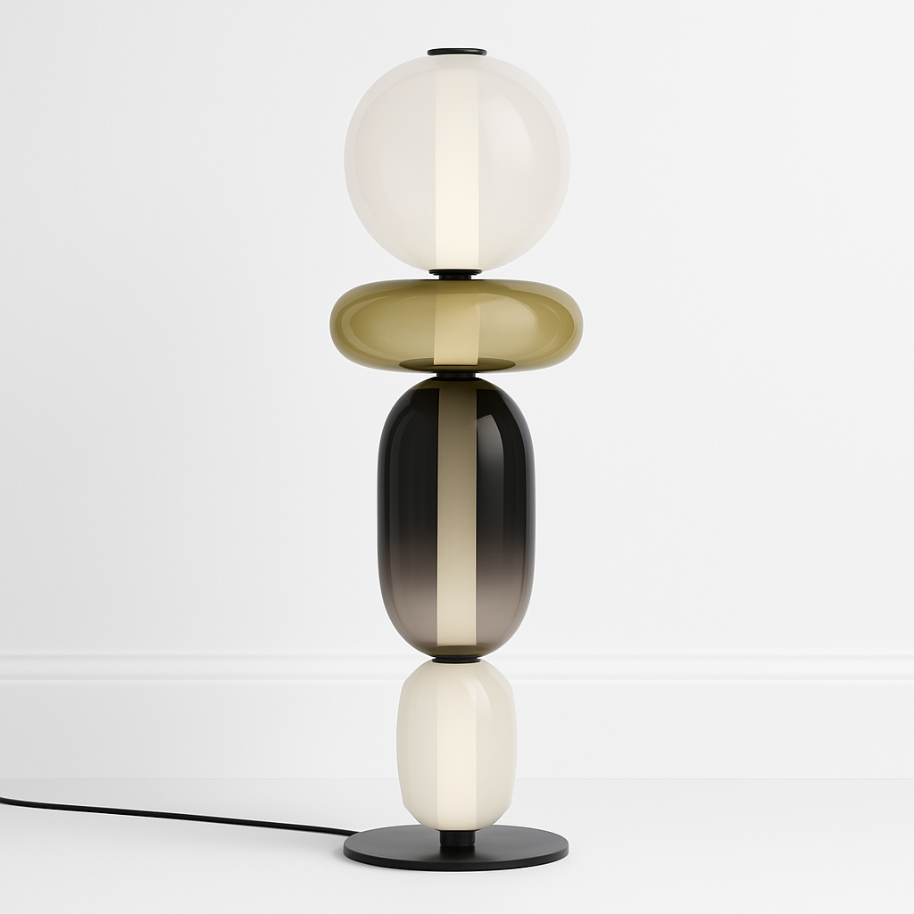 Luminária de Mesa Moderna Minimalista LED Vidro Erma - ABAZZUR™