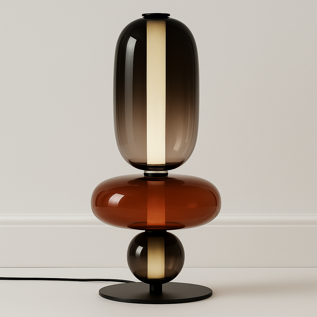 Luminária de Mesa Moderna Minimalista LED Vidro Erma - ABAZZUR™
