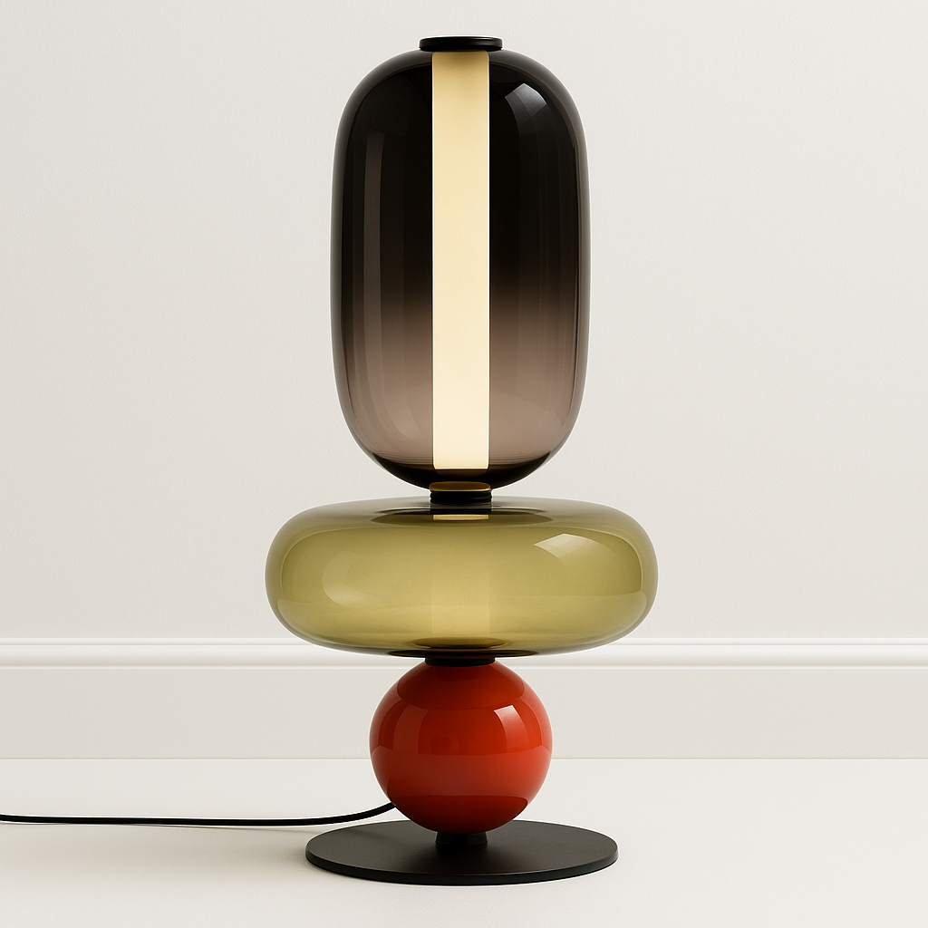 Luminária de Mesa Moderna Minimalista LED Vidro Erma - ABAZZUR™