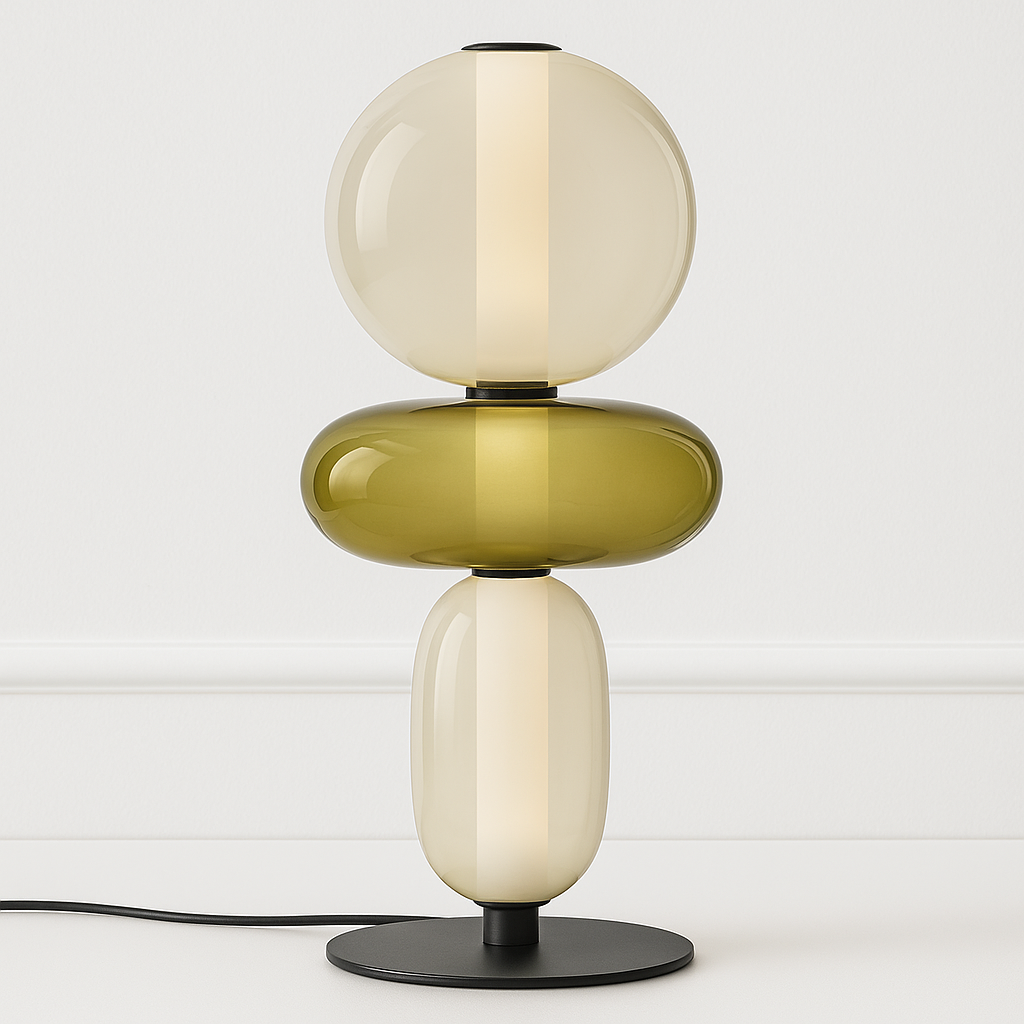 Luminária de Mesa Moderna Minimalista LED Vidro Erma - ABAZZUR™