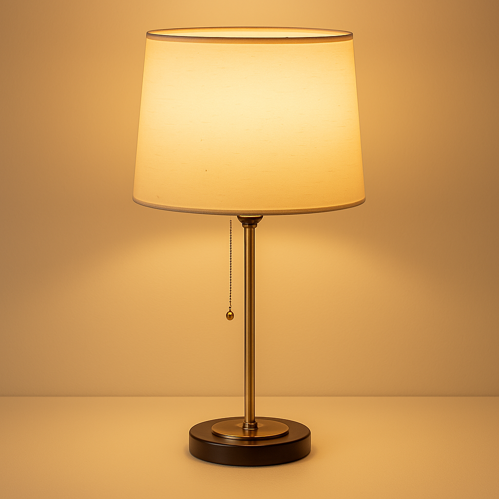 Luminária de Mesa Moderna Minimalista Madeira Metal Tecido Lix - ABAZZUR™