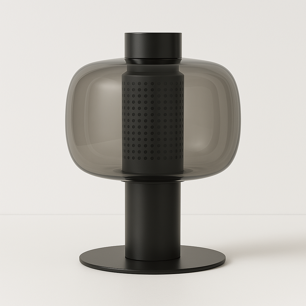 Luminária de Mesa Moderna Minimalista Metal Vidro LED Percy - ABAZZUR™