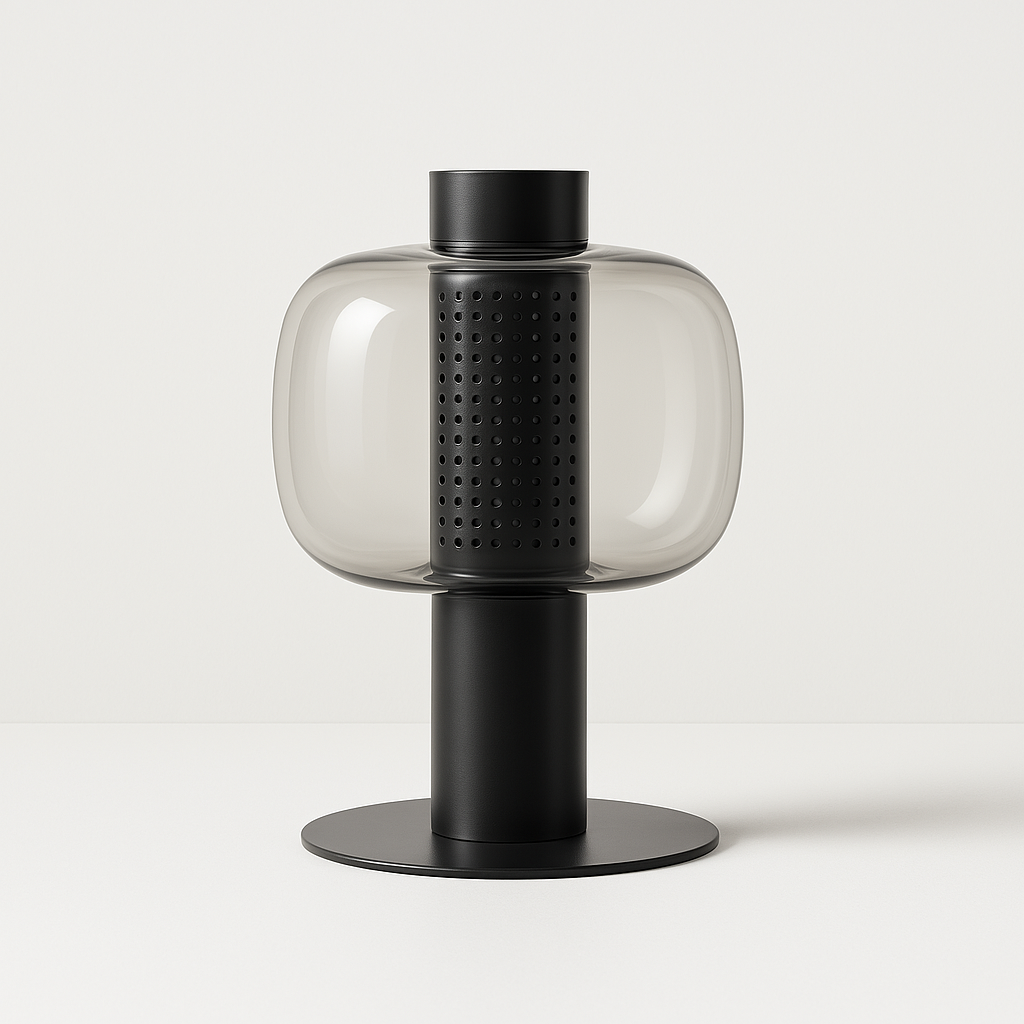 Luminária de Mesa Moderna Minimalista Metal Vidro LED Percy - ABAZZUR™