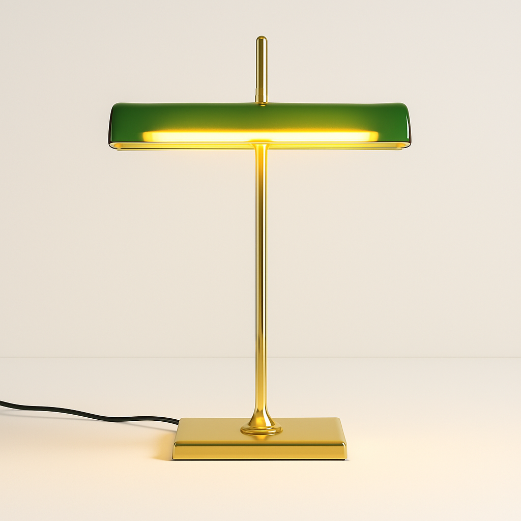 Luminária de Mesa Moderna Minimalista Metal Vidro LED Skidd - ABAZZUR™