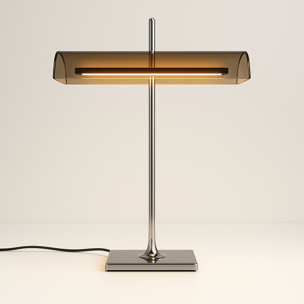 Luminária de Mesa Moderna Minimalista Metal Vidro LED Skidd - ABAZZUR™