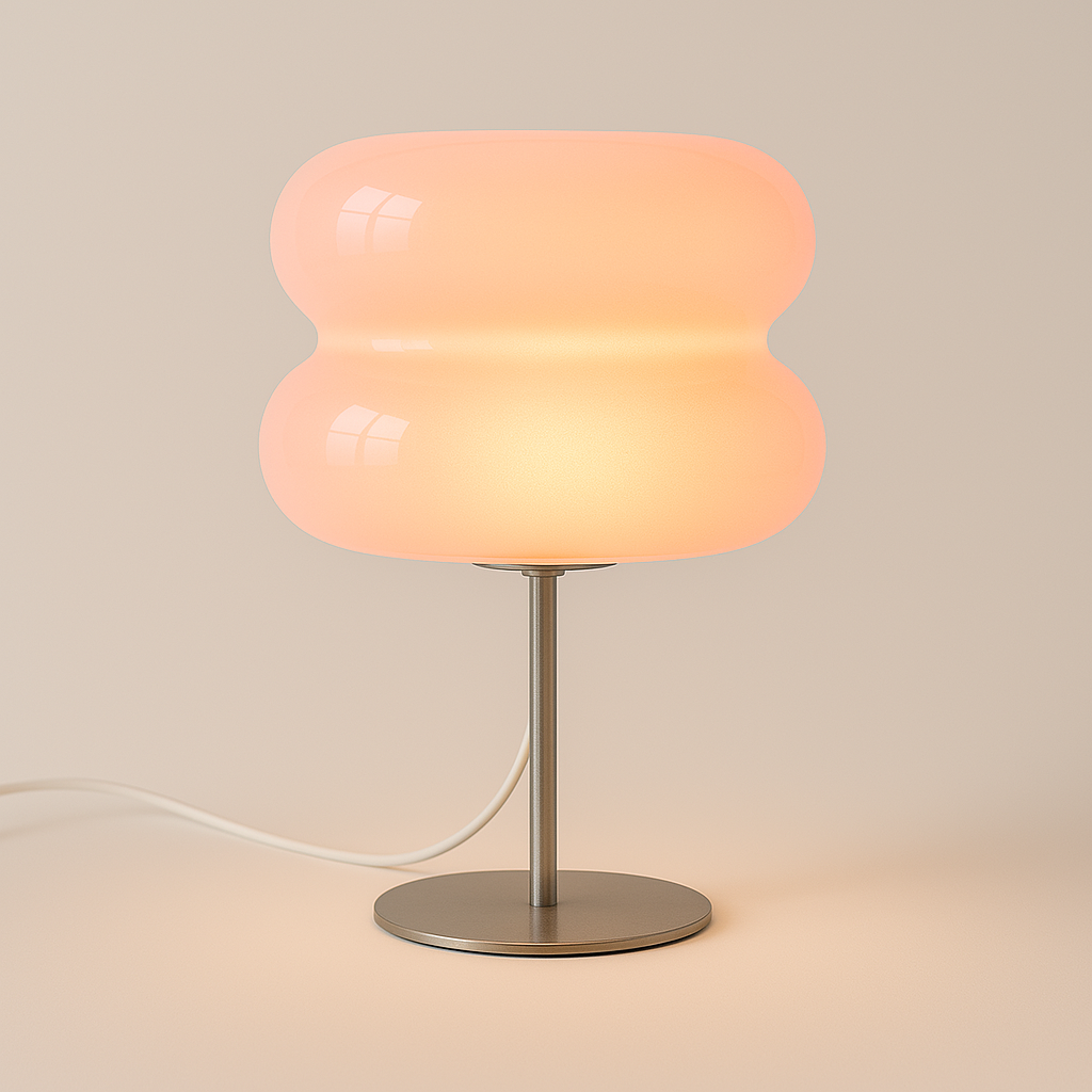 Luminária de Mesa Moderna Minimalista Metal Vidro Lugia - ABAZZUR™