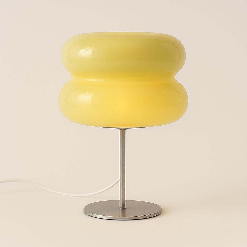 Luminária de Mesa Moderna Minimalista Metal Vidro Lugia - ABAZZUR™