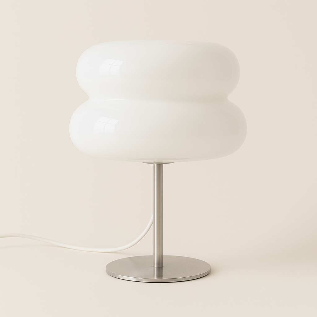 Luminária de Mesa Moderna Minimalista Metal Vidro Lugia - ABAZZUR™