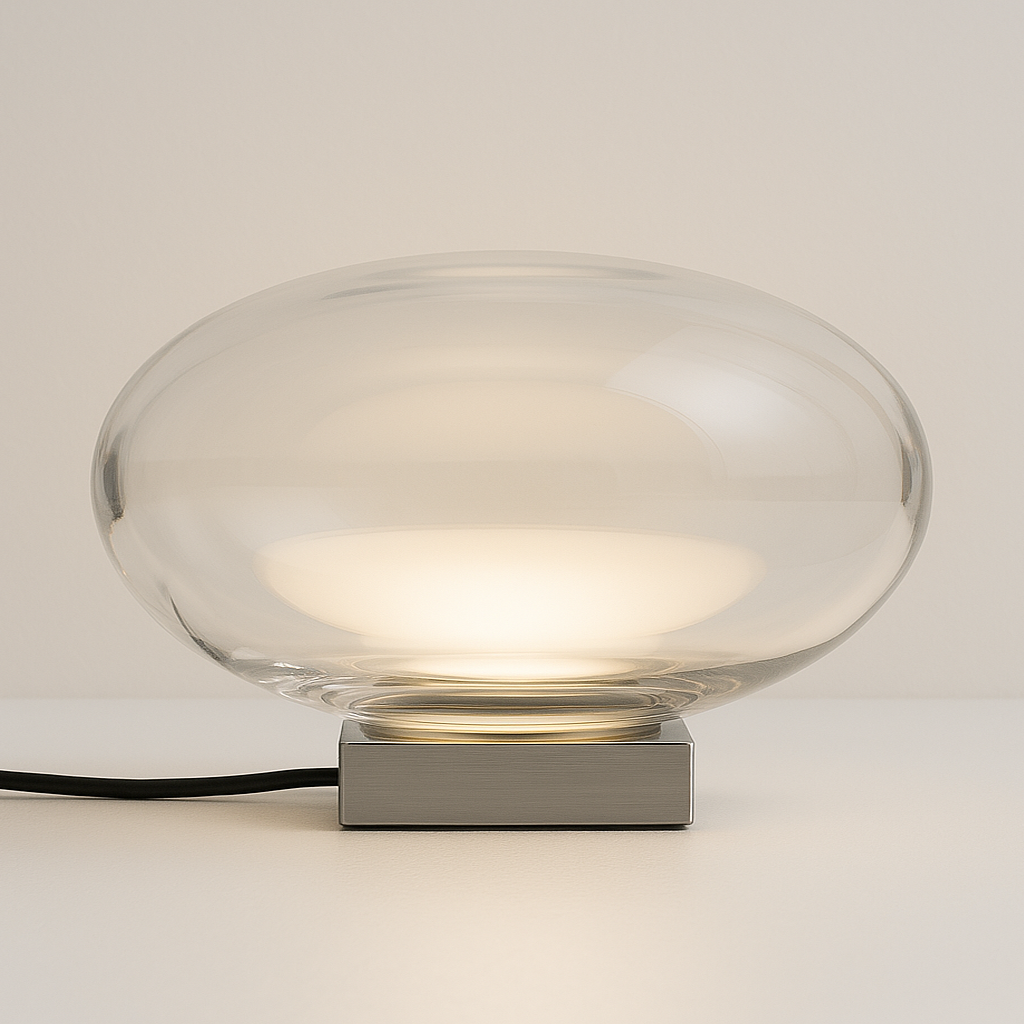 Luminária de Mesa Moderna Minimalista Vidro LED Ley - ABAZZUR™