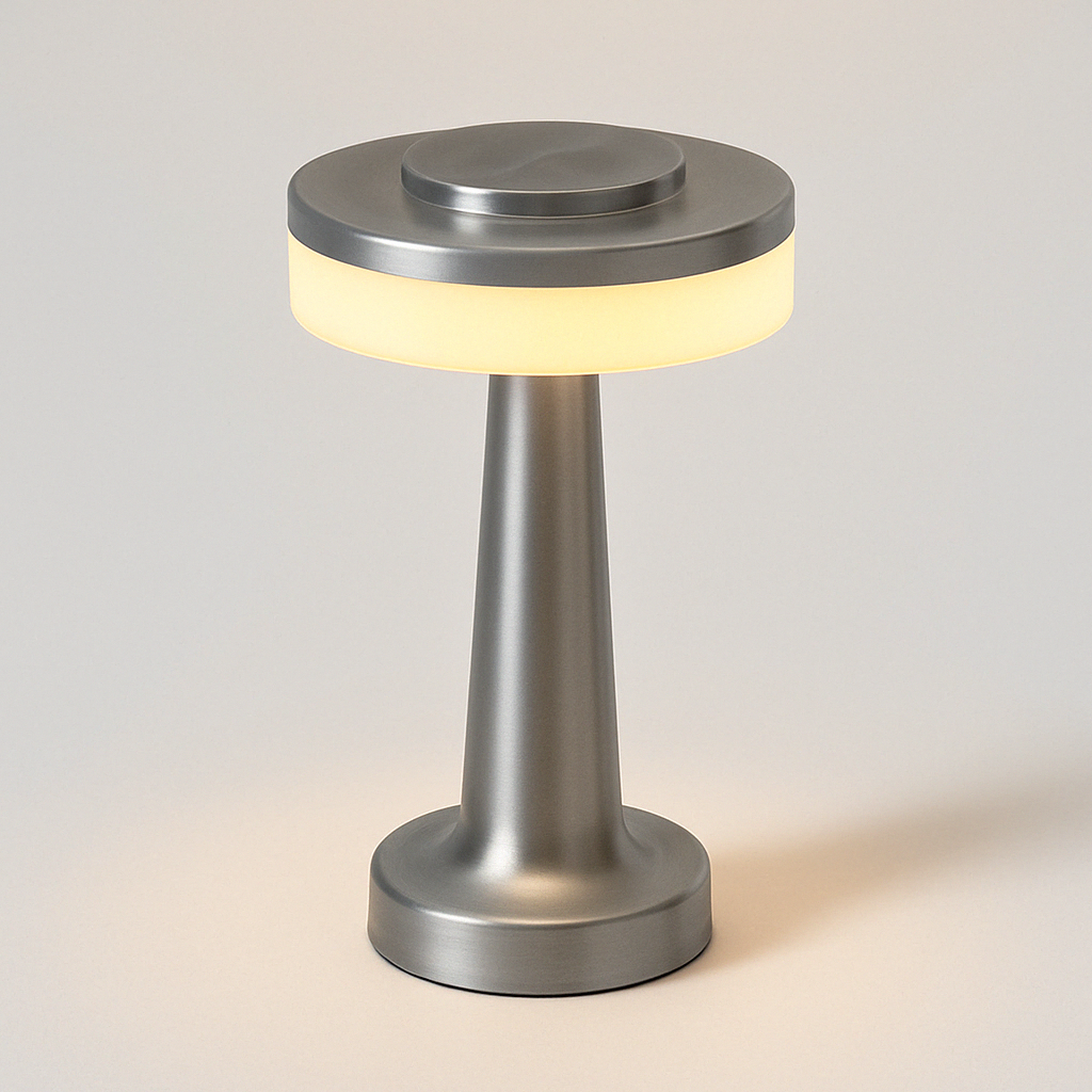 Luminária de Mesa Moderna Recarregável Dimerizável Metal LED Rem - ABAZZUR™