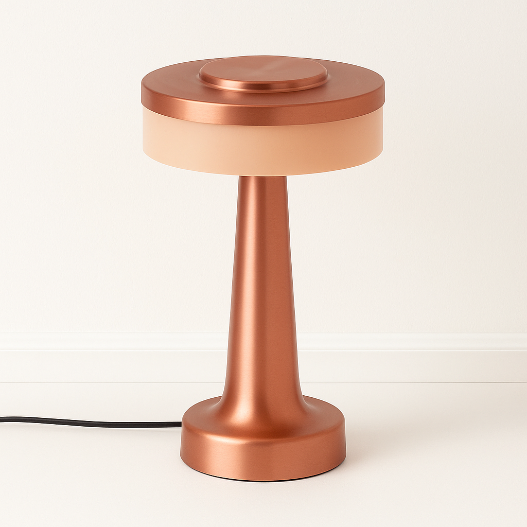 Luminária de Mesa Moderna Recarregável Dimerizável Metal LED Rem - ABAZZUR™
