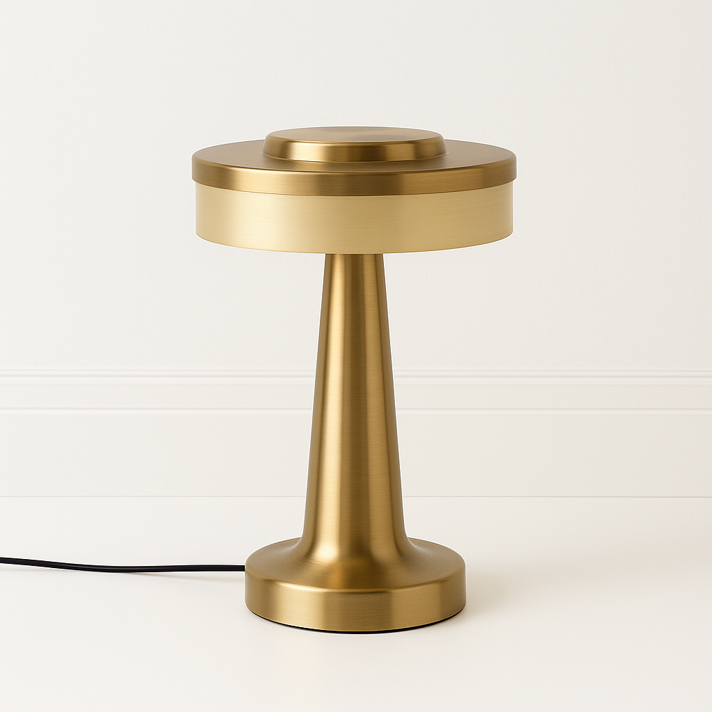 Luminária de Mesa Moderna Recarregável Dimerizável Metal LED Rem - ABAZZUR™