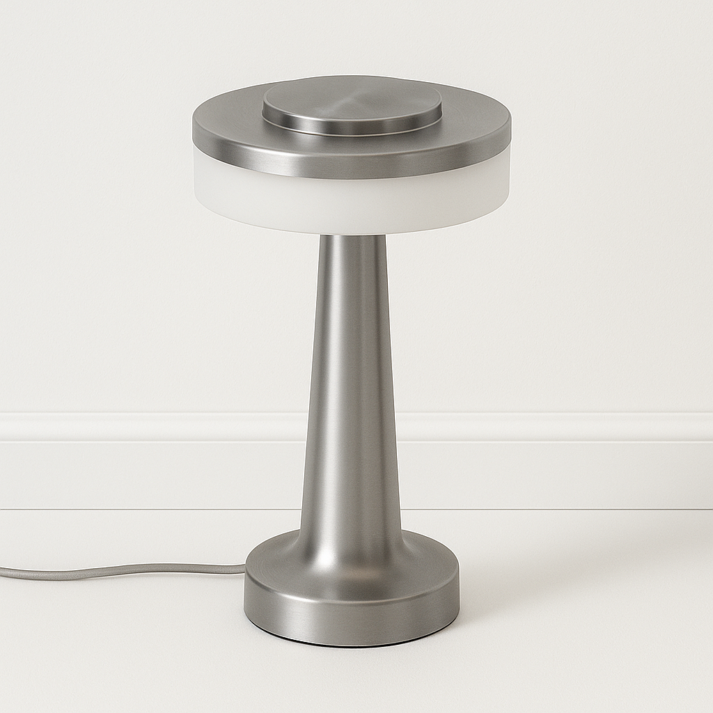 Luminária de Mesa Moderna Recarregável Dimerizável Metal LED Rem - ABAZZUR™