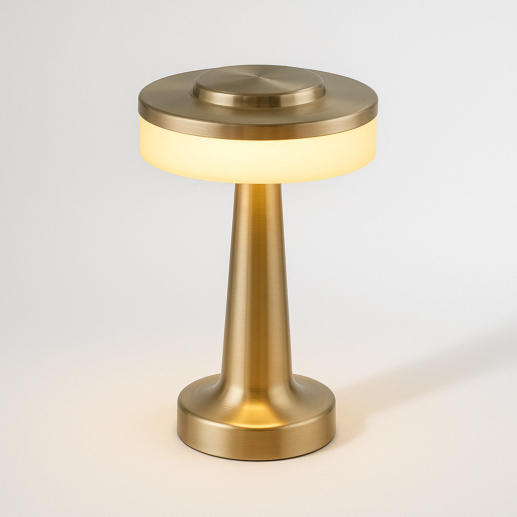 Luminária de Mesa Moderna Recarregável Dimerizável Metal LED Rem - ABAZZUR™