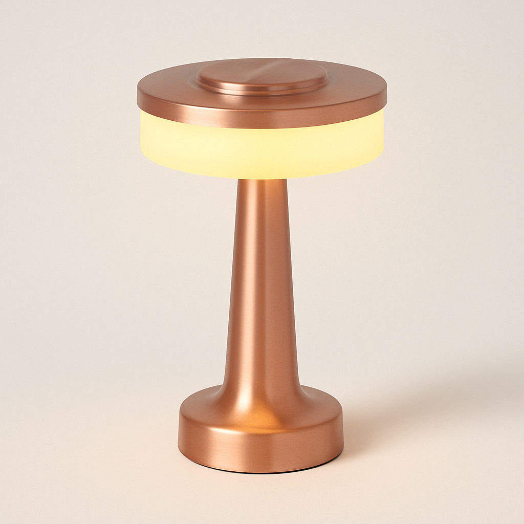 Luminária de Mesa Moderna Recarregável Dimerizável Metal LED Rem - ABAZZUR™