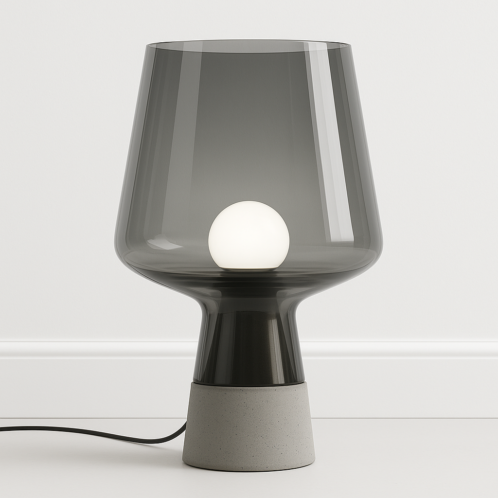 Luminária de Mesa Moderno Minimalista Vidro Concreto Uxie - ABAZZUR™