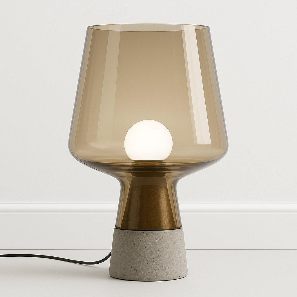 Luminária de Mesa Moderno Minimalista Vidro Concreto Uxie - ABAZZUR™