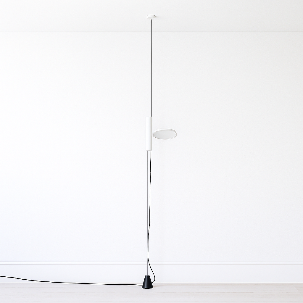 Luminária de Piso Coluna Moderna Articulada LED Metal Henzt - ABAZZUR™