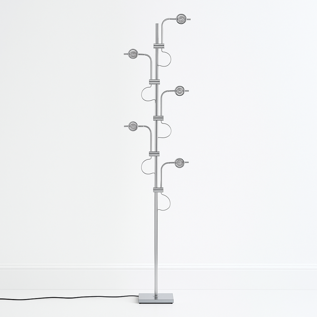 Luminária de Piso Coluna Moderna Articulada LED Metal Lumiera - ABAZZUR™