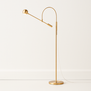 Luminária de Piso Coluna Moderna Articulada Metal Gold Henes - ABAZZUR™