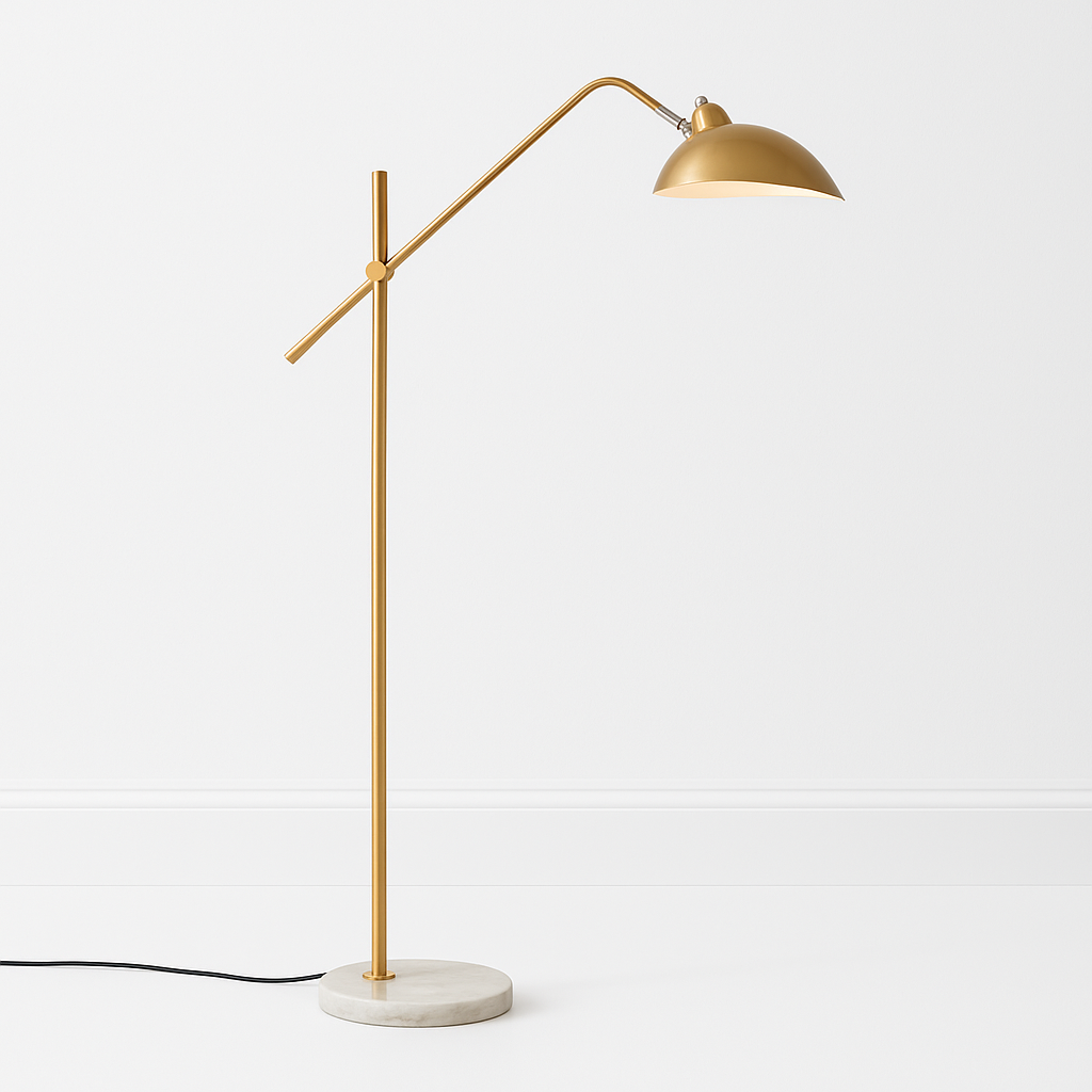 Luminária de Piso Coluna Moderna Articulada Metal Serenity - ABAZZUR™