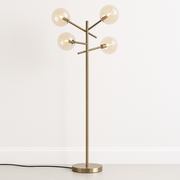 Luminária de Piso Coluna Moderna Articulada Metal Vidro Zasan - ABAZZUR™