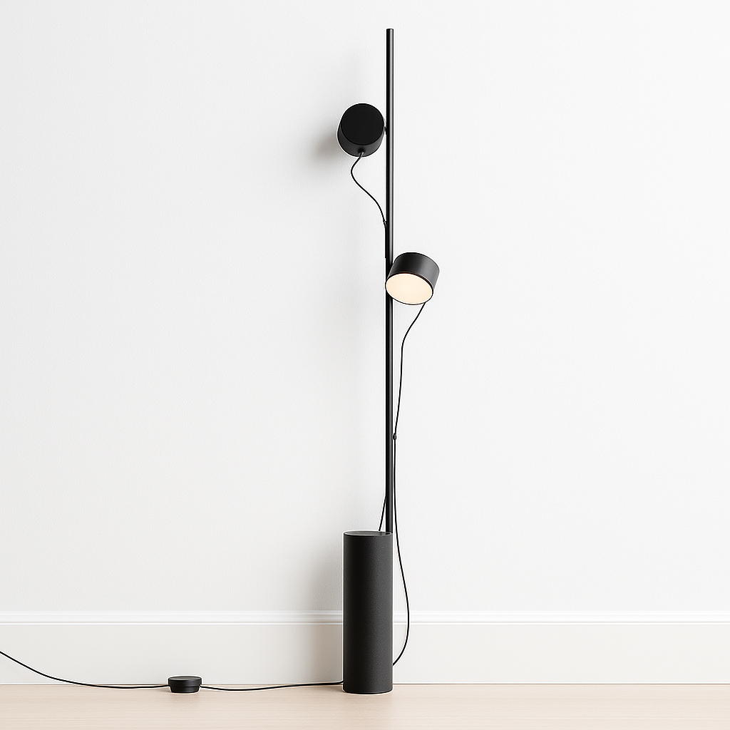 Luminária de Piso Coluna Moderna LED Metal Sunleaf - ABAZZUR™