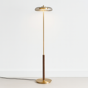 Luminária de Piso Coluna Moderna LED Metal Vidro Vask - ABAZZUR™